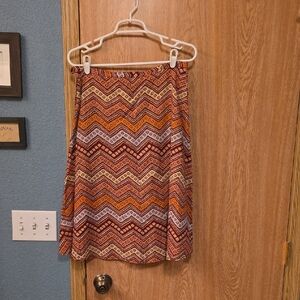 Royal Robbins Multicolor Chevron A-Line Skirt